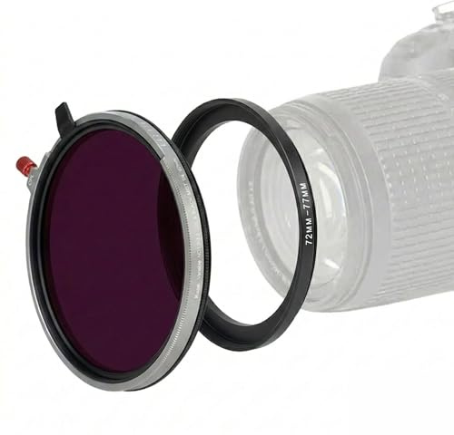 Kase Filtre 3 en 1 VND CPL Black Mist 1/4 ND3-ND256 77 mm | Filtre ND variable de 1,5 à 8 IL pour ajuster rapidement l’exposition, maîtriser les reflets et adoucir les hautes lumières.