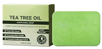 Jabón De De Árbol De Té – Barra Limpiadora Antimicótica De 2,91 Pulgadas | Cuidado Hidratante De La Piel: 100 G De Jabón Corporal Nutritivo Para Hombres Y Mujeres, Piel Sensible, Hidratan