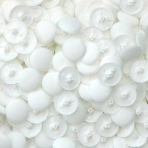 Snap-On Bifix Cover Caps to Use with Phillips Ph2 & Pozidrive Pz2 Pozi Screws - Pack of 50 Biffix Covers : White