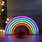 QiaoFei Lindo letrero de neón del arco iris, luz de arco iris LED, decoración de pared para dormitorio de niñas, Navidad, fiesta de cumpleaños, habitación de niños