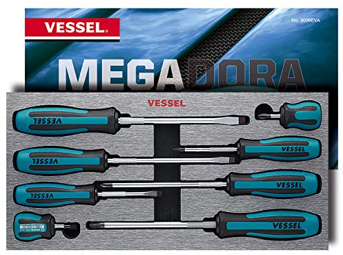 VESSEL MEGADORA Screwdriver Set 8pcs. 9008EVA (EVA Foam Set)