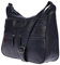 Christian Wippermann Damen Tasche Schultertasche Umhängetasche Crossover Bag Leder Optik Handtasche Dunkelblau