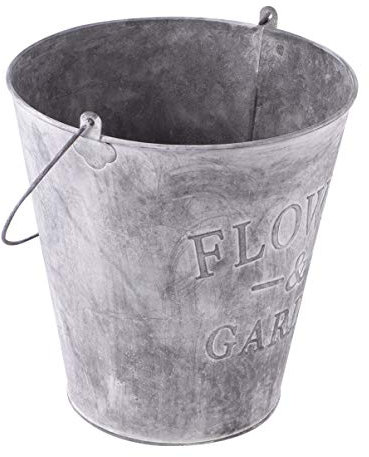 Happyyami Eiseneimer Runder Blumentopf Aus Metall Für Garten Und Zuhause Zum Einfüllen Von Gegenständen Gießen
