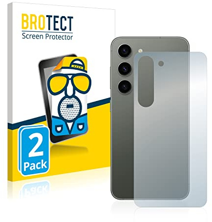 BROTECT Schutzfolie für Samsung Galaxy S23 | (Rückseite) 2 Stück Entspiegelnder Displayschutz Made in Germany Matte Displayschutz-Folie Anti-Reflex Einfache Montage