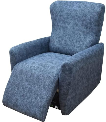 WWQQKJ 4-Pezzi Copripoltrona Relax Reclinabile Universale, Moderna Fodere Copripoltrona Reclinabile 1 Posto Elasticizzato Lavabile Rimovibile,Copertura per Poltrona Reclinabile(B)
