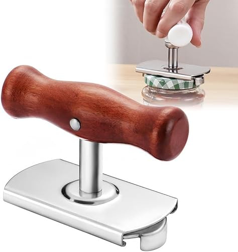 Effortless Arthritis Jar Opener, Arbeitssparender Dosenöffner, Dosenöffner Senioren, Glasöffner Schraubdeckelöffner, für Familie, Picknick,Geschäft (Hölzernes)