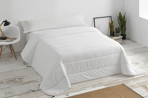 Degrees Home Calid - Trapunta Estiva Matrimoniale Letto 135 220x220 cm | Piumino 4 Stagioni Ipoallergenico Antiacaro Traspirante | Fibra 270 g/m² Bianco