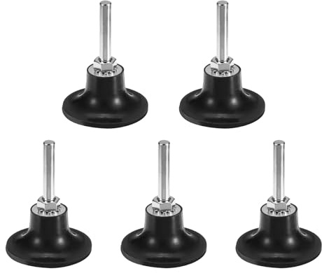 sourcing map 5Pcs 2 Disc Pad Holder Quick Change Discs 1/4 Shank Holder Mandrel for Die Grinder Sanding and Conditioning Discs, Black