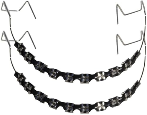 HiyyFloy Décoration Dentaire Temporaire avec Fils Métalliques, 10 De Supports, Crochet De Support en Métal Coloré Attaches De Ligature Orthodontique, Décorations Dentaires
