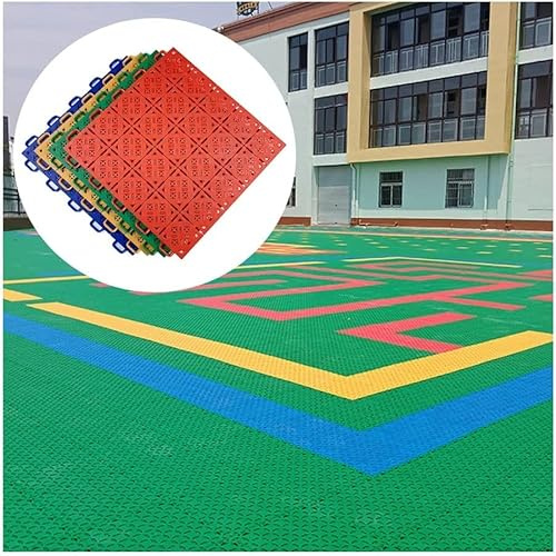 QUSYZD Dalles de Sol modulaires emboîtables, revêtements de Sol Sportifs, revêtements de Sol en Caoutchouc pour Aires de Jeux extérieures, résistants au Froid et aux Haute,Blue-72PCS