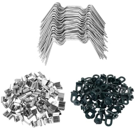 YUPEIUKLI - 100 Soportes estables para Invernadero con Clip en Z y Gancho para Colgar Plantas, para una fijación Segura del Marco, fácil instalación