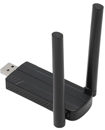 POENVFPO Tarjeta de Red Inalámbrica de Doble Banda Adaptador Inalámbrico 5G de Alta Velocidad con Ganancia de Antena Dual Adaptador USB Ultrarrápido de 5 DBi para Mayor Flexibilidad de Red para
