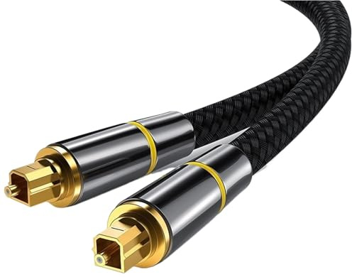 WUKUBO Cavo coassiale cavo audio ottico digitale HIFI 5.1 for amplificatori Cavo in fibra Blu-ray 360 PS4 Soundbar(Zinc Alloy,2m)
