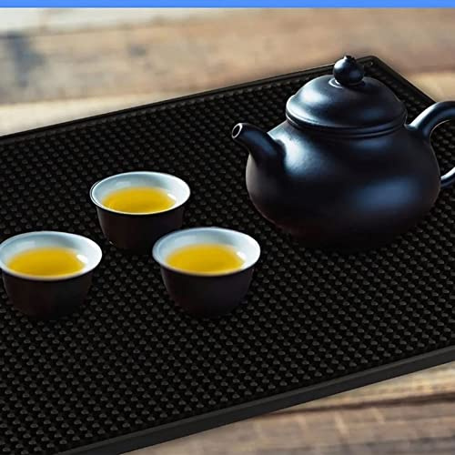 Cosiki Tapis de Service de Bar 2 Pièces, Tapis de Comptoir d'isolation Thermique en PVC, Anti-déversement Antidérapant Facile à Nettoyer, Idéal pour Comptoir de Bar, 45x30 Cm