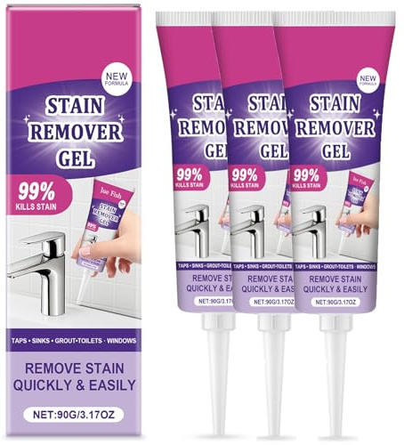 Mold Removal Gel 90G, Powerful Mold Cleaner Gel, Intensive Cleaning Gel, Deep Penetration Formula, Safe on Surfaces, for Bathroom & Kitchen Tile Joints, Walls and Grout (3 Pcs）