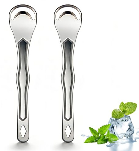 Tongue Scraper Kids,Tongue Scraper Stainless Steel,Tongue Scrapers for Adults and Kids of Tongue Cleaners(2 Pack)