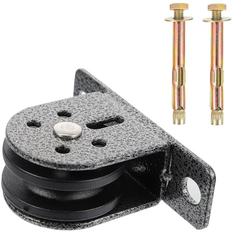 POPETPOP Rueda Silenciosa de Fitness para Gimnasio Polea de Rodamiento y 2 Tornillos para Montaje en Pared, Adecuado para Entrenamiento de Musculación en Casa