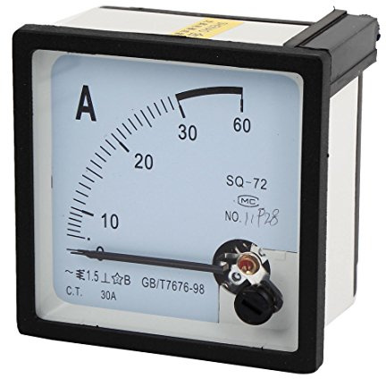 Sourcingmap, a14031100ux0393, 72 mm x 72 mm DC 0-30A analogico Amperometro Misuratore da pannello SQ - 72