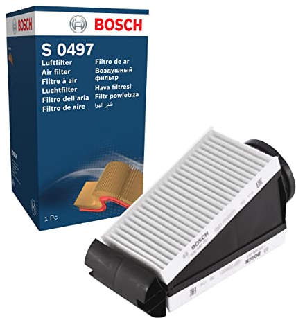 Bosch S0497 Car Air Filter - Separates Particles from the Air Intake - Moisture-resistant plus High Tensile Strength