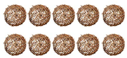 EXCEART 10pièces Boules De Vigne Décoratives Tricotées Main Suspender Une Chambre Un Arbre pour École Maternelle Un Café Mariage