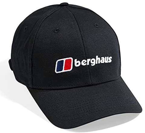 Berghaus Unisex Logo Recognition Cap | Adjustable Peaked Cap, Black/Black, One Size