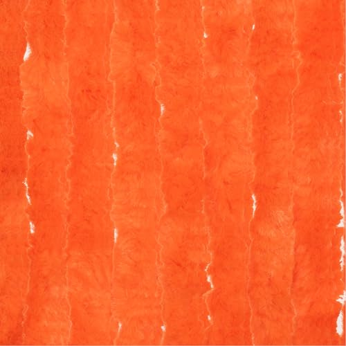 Moritz Flauschvorhang aus Chenille 90 x 200 cm orange Türvorhang als Fliegenschutz Insektenschutz für Camping Wohnwagen