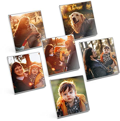 ACBungji 4/6 Stücke Kühlschrankmagnete Magnet Bilderrahmen Kühlschrank Fotorahmen Fotomagnete Liebe Süße Deko Personalisierte Geschenke für Freunde Familie