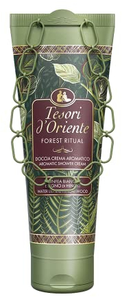 Tesori d'Oriente - Crema de ducha Forest Therapy con notas florales de nenúfar blanco y madera de Hinoki, limpia suavemente la piel, aporta relajación y bienestar, 250 ml