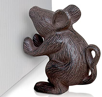 Comfify Türstopper aus Gusseisen, dekorativer rustikaler Vintage-Türstopper, für Schlafzimmer, Bad und Außentüren mit Stil, rustikale braune Farbe