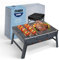 CUQOO Easy-to-use Portable BBQ Grill – Foldable Barbeque Outdoor Travel | Charcoal Barbecue Perfect for Camping, Garden, Picnic Folding Camping Stainless Steel Smoker