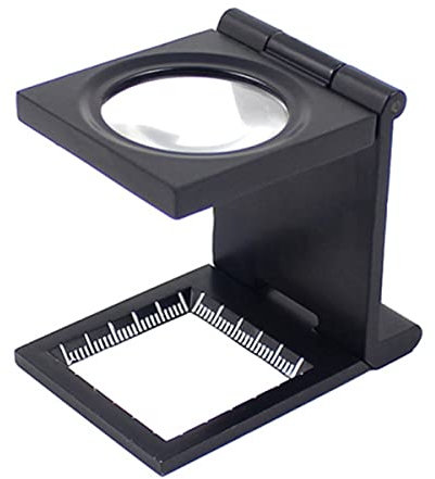 JUIYU Mikroskop-Zubehör-Kit 1 stück 28mm 10x-Mikroskop-Faltlupe-Ständer mit Maßstab zum Vergrößerungsglas-Werkzeug Mikroskopische Objektträger (Color : Set 1)