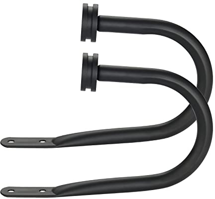 Curtain Holders, 2 Pack Matte Black Decorative Curtain Holdbacks for Wall Curtain Drapery