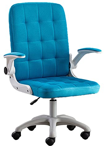 HUHJYUGE Bürostuhl Ergonomisch, Chefsessel Aus Mesh, Drehstuhl mit Rollen, Arbeitsstuhl Hoch, mit Hochklappbaren Armlehnen, 360°drehbar, Höhenverstellbar, für Büro Arbeitszimmer