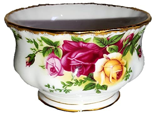 AngiesStrickZauber - Royal Albert - Old Country Roses - Zuckerdose - Bone China - Weiß - Klassisch - Round - 4000 ml - Porzellan - geformt