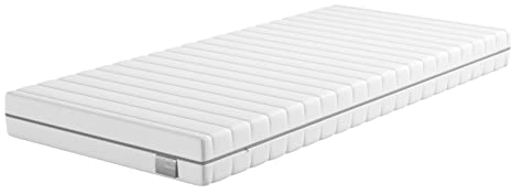 Traumnacht Basis orthopädische 7-Zonen Kaltschaummatratze für alle Schlaftypen, Härtegrad 4 (H4 - fest), 90 x 200 cm, weiß, Öko-Tex zertifiziert, produziert nach deutschem Qualitätsstandard