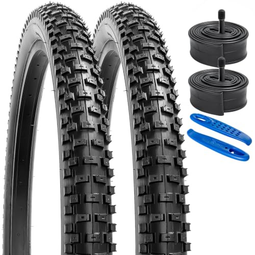 YunSCM 2Pcs Faltbare 26 Zoll Fahrradreifen 26x2.30 Mantel 56-559 Kompatibel 26x2.25 26 x 2.30 26x2.35 Stadt/Straße/Mountainbike Reifen