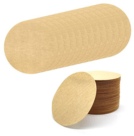 300 filtros de papel natural de repuesto sin blanquear de 2.5 pulgadas | Disco redondo, filtro de repuesto, compatible con café Aerobie Aeropress, máquinas de café espresso, olla de goteo de hielo