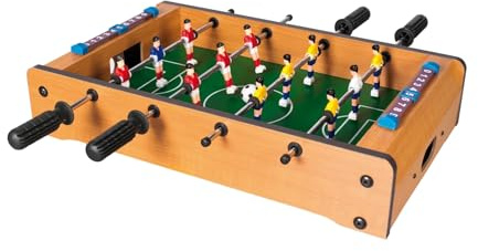 Calcetto Biliardino Calciobalilla in Legno da Tavolo cm 51x31 Calcio Balilla da Tavolo in Legno con Segnapunti Gioco Calcetto Biliardino Calcio Balilla per Bambini e Adulti Calcetti Gioco in Legna