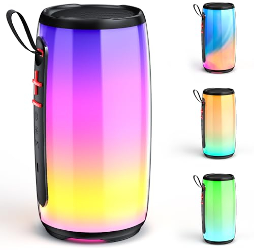 JAUYXIAN Cassa Bluetooth Portatile 30W, Impermeabile Altoparlante Bluetooth, Bassi Potenti, Cassa Bluetooth 5.3 Wireless con Luci a LED, AUX,TF, USB, Micro SD, per Viaggi/Esterno