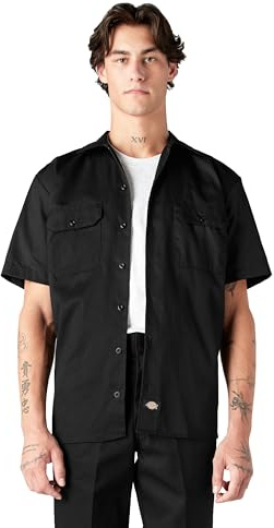 Dickies Short Sleeve Work Shirt, Black, 2T