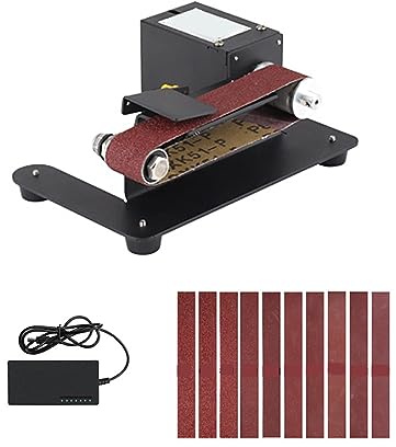 Ponceuse électrique, 250W Mini ponceuse à bande électrique banc meuleuse ponceuse 7 vitesses contrôle réglable petite meuleuse affûteuse polisseuse Machine pour le travail du bois (Color : Type 1, S