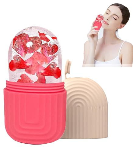HREDZEO Silikon EIS Gesichtsroller,Gesicht Eisroller Ice Roller Gesicht Eisroller Gesicht Auge Massagegerät Eisroller Augen Augeneismassage Gesichtsbehandlung für die Hautpfleg