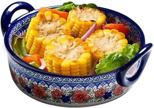 HISMPSOBN Dinner Plate,Serving Plate, French Onion Soup Bowls with Handles, 32Ounce Ceramic Bowl for Cereals, Pumpkin Soup and Salads. Dishwashers, Microwave and Ovens Safe