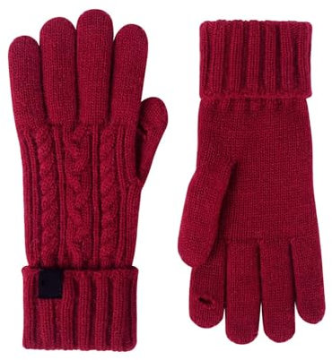Gloves Women Fingerless Winter Gloves Gloves For Women Cold Weather Winter Gloves Women Warm Knit Gloves Black Latex Gloves (Red, A)