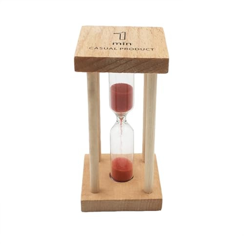 Amosfun timglas timer timglas med röd sand för matlagning lek tidsmässig fast timglas för skrivbordsdekoration vardagsrum sovrum kontor