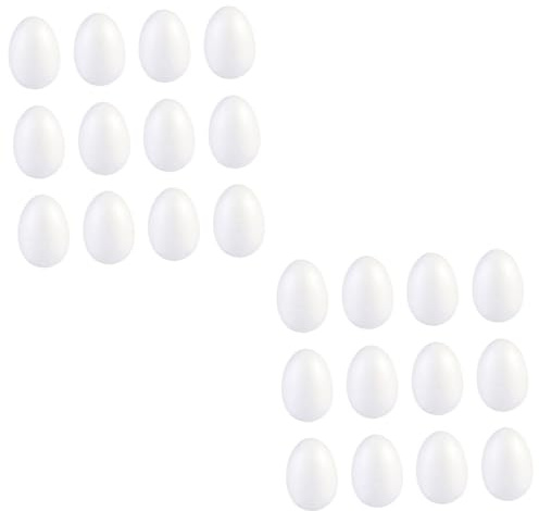 Vaguelly 50pcs Easter Egg Moulds Heart Shape Foams Eggs for Easter Decorations DIY Painting Decorative Paint