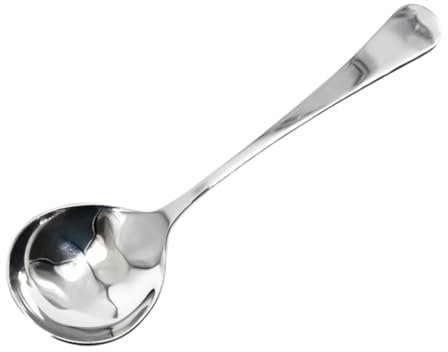 FUNOMOCYA Cuillère à Café Bords Lisses et Finition Miroir Argenté en Acier Inoxydable Outil Luxueux et Portable pour Dégustation de Café et Thé
