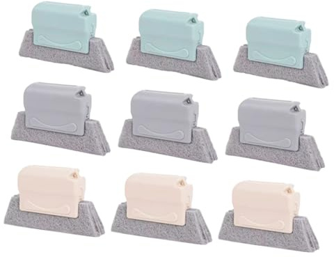 KICHOUSE 9pcs Window Cleaning Brush Extendable Windscreen Cleaner Grout Brush Window Cleaning Equipment Wire for Groove Track Tools