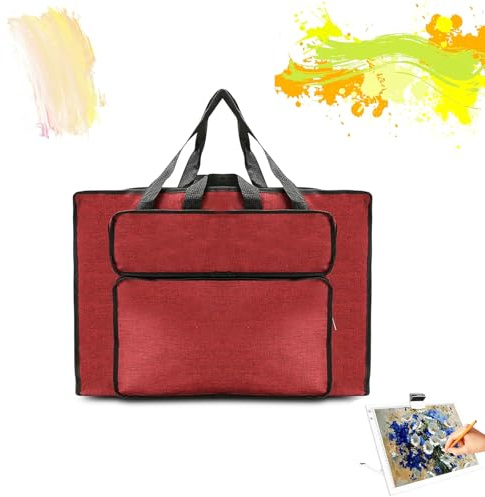 Guozyly Zeichentasche A2 A3 Transporttasche, Erwachsener Zeichenbrett Rucksack, Multifunktions Sketchpad Taschen, Wasserdicht Zeichenmappen Künstler, Malerei Tragetasche (A)