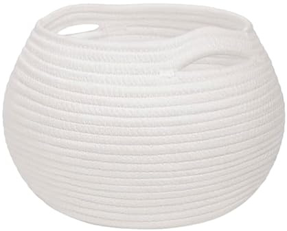 Cesto di stoccaggio della corda in cotone, cesti asciugamani a forma altare giocattolo, in stile sofisticato 'organizzazione del bagno per abiti da soggiorno, 25x25x21cm